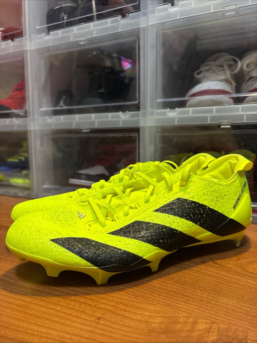 Adidas SM Adizero Electric Strung 40 Lemon JH7399 Football Cleats Men's Sz 12.5